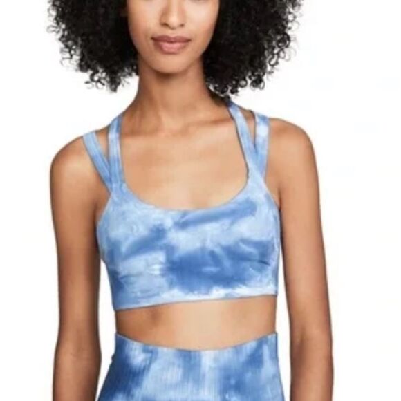 NWT Free People On The Radar Tie Dye Yoga Sports Bra in Blue Size: XS/S - Picture 5 of 12